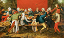 A Wedding Feast von Pieter Brueghel the Younger