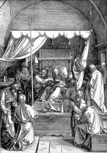 The Death of the Virgin from the 'Life of the Virgin' series by Albrecht Dürer