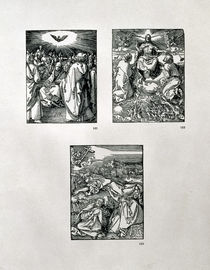 The 'Small Passion' series : Pentecost; Last Judgement; Agony in the Garden von Albrecht Dürer