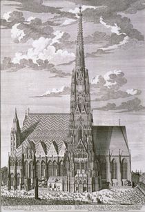 View of St. Stephan's Cathedral by Salomon Kleiner