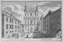 View of the Jesuitenkirche and Dr-Ignaz-Seipal-Platz in Vienna by Salomon Kleiner