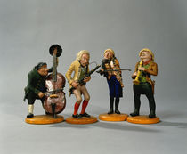 Caricature figurines of musicians by German School
