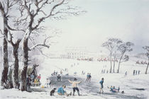 View of Buckingham House and St James Park in the Winter von John Burnet