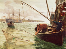 A Smelt Net, 1886 von Charles Napier Hemy