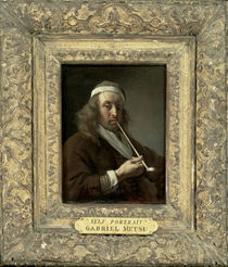 Portrait of a man, said to be the artist by Gabriel Metsu