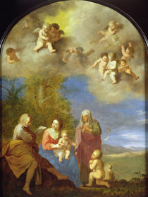 The Holy Family von Cornelis van Poelenburgh or Poelenburch