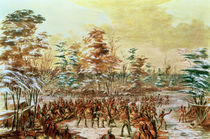 De Tonty Suing for Peace in the Iroquois Village in January 1680 von George Catlin