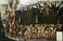 Montezuma , captured by the Spaniards by Spanish School