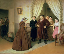 The Governess Arriving at the Merchant's House by Vasili Grigorevich Perov