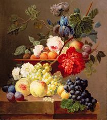 Still life with fruit and flowers by Anthony Obermann