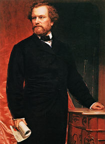 Portrait of Samuel Colt, inventor of the revolver by American School