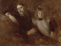 Portrait of Alphonse Daudet and his daughter Edmee by Eugene Carriere