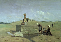 Breton Women at the Well near Batz by Jean Baptiste Camille Corot