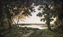 Wooded Landscape with a Sandy River by Henri-Joseph Harpignies