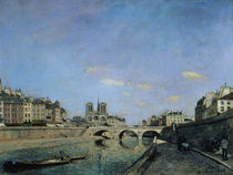 The Seine and Notre Dame in Paris by Johan-Barthold Jongkind