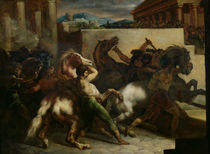 The Wild Horse Race at Rome von Theodore Gericault