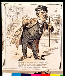 Caricature of Chester Alan Arthur by American School