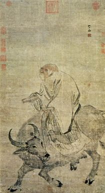 Lao-tzu riding his ox, Chinese by Chinese School