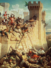 Guillaume de Clermont defending Ptolemais in 1291 by Dominique Louis Papety