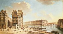 The Ile Saint-Louis from the Place de Greve by Nicolas & Jean Baptiste Raguenet