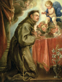 St. Anthony of Padua adoring the Christ Child von Don Juan Carreno de Miranda