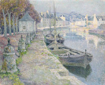 The Gravel Boats by Henri Eugene Augustin Le Sidaner