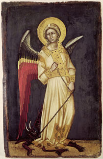 An Angel with a Demon on a Chain von Ridolfo di Arpo Guariento