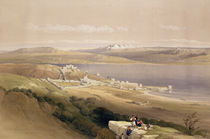City of Tiberias on the Sea of Galilee by David Roberts