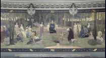 The Sacred Wood, allegorical mural in the Grand Amphitheatre by Pierre Puvis de Chavannes