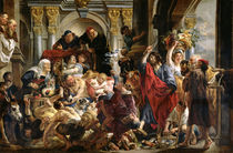 Christ Driving the Merchants from the Temple von Jacob Jordaens