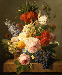 Still Life with Flowers and Fruit by Jan Frans van Dael