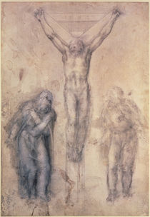 Inv.1895-9-15-509 Recto W.81 Study for a Crucifixion von Michelangelo Buonarroti