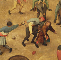 Children's Games : detail of children on piggy-back von Pieter the Elder Bruegel