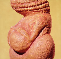 Female figurine known as the Venus of Willendorf by Paleolithic