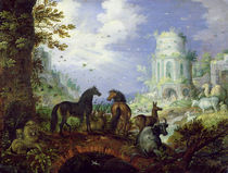 Orpheus Charming the Animals von Roelandt Jacobsz. Savery