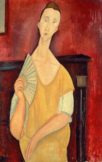 Woman with a Fan 1919 by Amedeo Modigliani