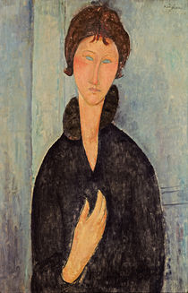 Woman with Blue Eyes, c.1918 by Amedeo Modigliani