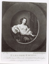 Eleanor Gwynne engraved by Valentine Green 1777 by Peter Lely
