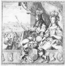 William III and Mary II engraved by the artist by Romeyn de Hooge