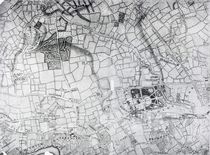 A section of a sheet from the survey of London and it's environs von John Rocque