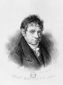 Portrait of Jean Baptiste Say engraved by Godefroy Engelmann von Achille Deveria