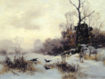 Crows in a Winter Landscape von Karl Kustner