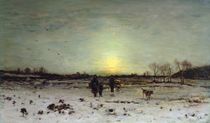 Winter Landscape at Sunset von Ludwig Munthe