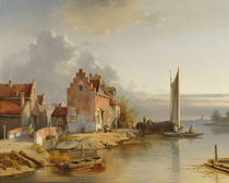 Belgian Riverside, 1858 von Jacques Carabain