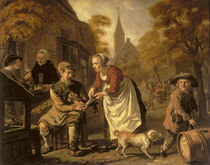 A Village Scene with a Cobbler by Jan Victors