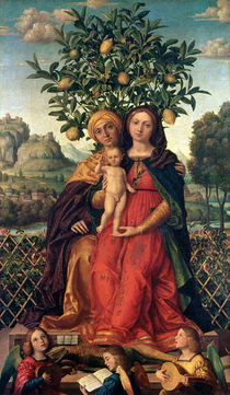 The Virgin and Child with St Anne by Gerolamo dai Libri