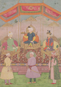 Mughal Emperor Babur and his son by Dip Chand