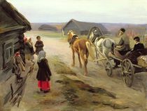 Arrival of a School-Mistress in the Country von Alexei Steipanovitch Stepanov
