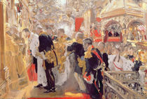The Crowning of Emperor Nicholas II in the Assumption Cathedral by Valentin Aleksandrovich Serov
