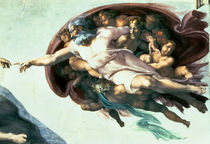 Sistine Chapel Ceiling: Creation of Adam by Michelangelo Buonarroti